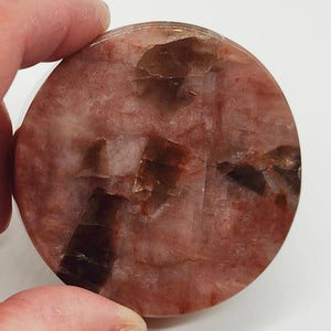 Fire Quartz Round Disc # 128