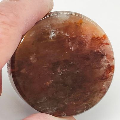 Fire Quartz Round Disc # 137