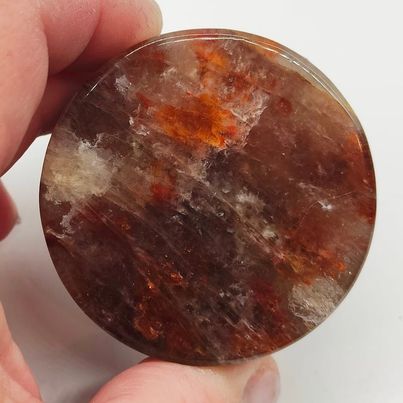 Fire Quartz Round Disc # 142