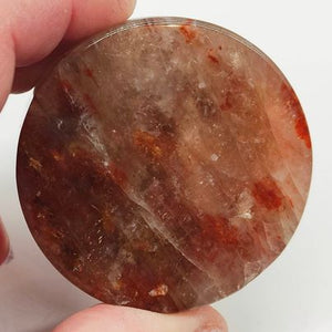 Fire Quartz Round Disc # 161