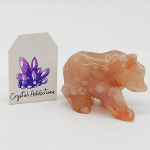 Flower Agate Bear # 136