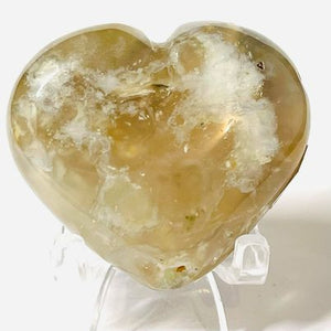 Flower Agate Heart # 182