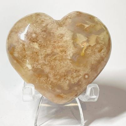 Flower Agate Heart # 145