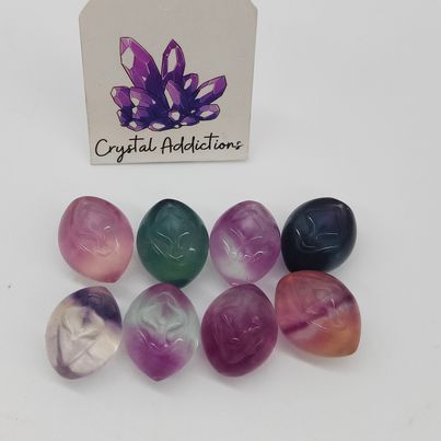 Rainbow Fluorite Mini Vulva