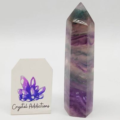 Rainbow Fluorite Point P.I # 105