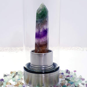 Rainbow Fluorite Stainless Steel Drink Bottle