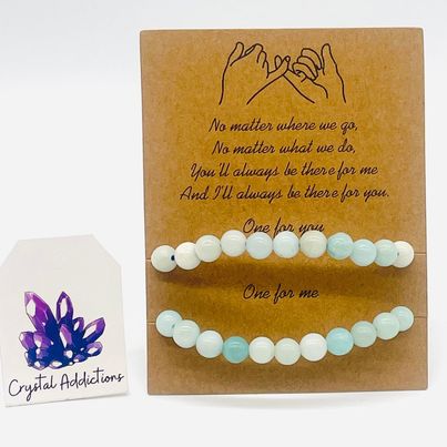 Friendship Bracelet 6mm Set - Amazonite