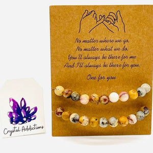 Friendship Bracelet 6mm Set - Crazy Lace Agate