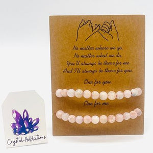 Friendship Bracelet 6mm Set - Flower Agate
