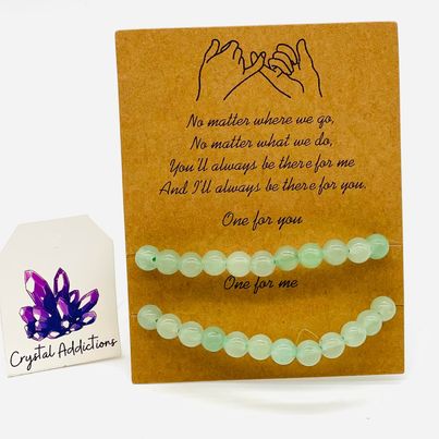 Friendship Bracelet 6mm Set - Green Aventurine