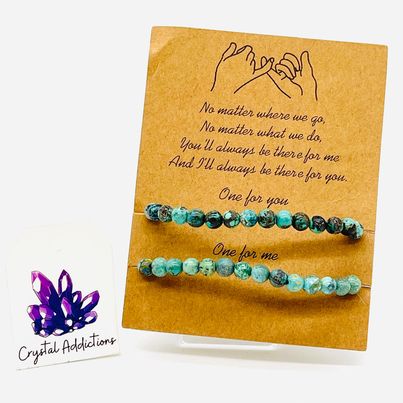 Friendship Bracelet 6mm Set - Turquoise
