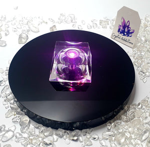 Light Up Glass Sphere Stand