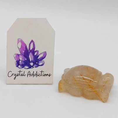 Golden Rutile Quartz Turtle # 140