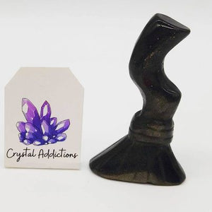 Golden Sheen Obsidian Broomstick # 77