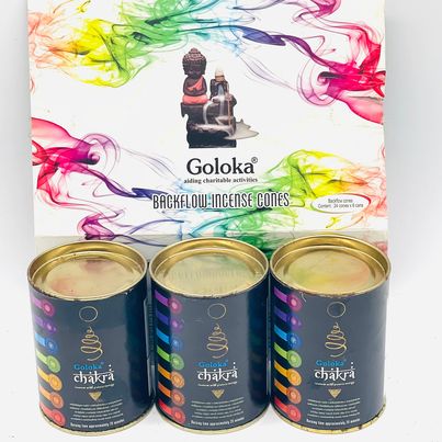 Goloka Chakra Backflow Incense Cones