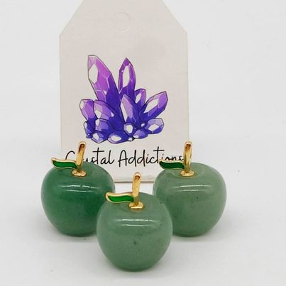 Green Aventurine Apple Pendants