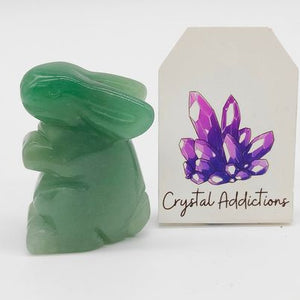 Green Aventurine Standing Rabbit # 155