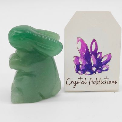 Green Aventurine Standing Rabbit # 155