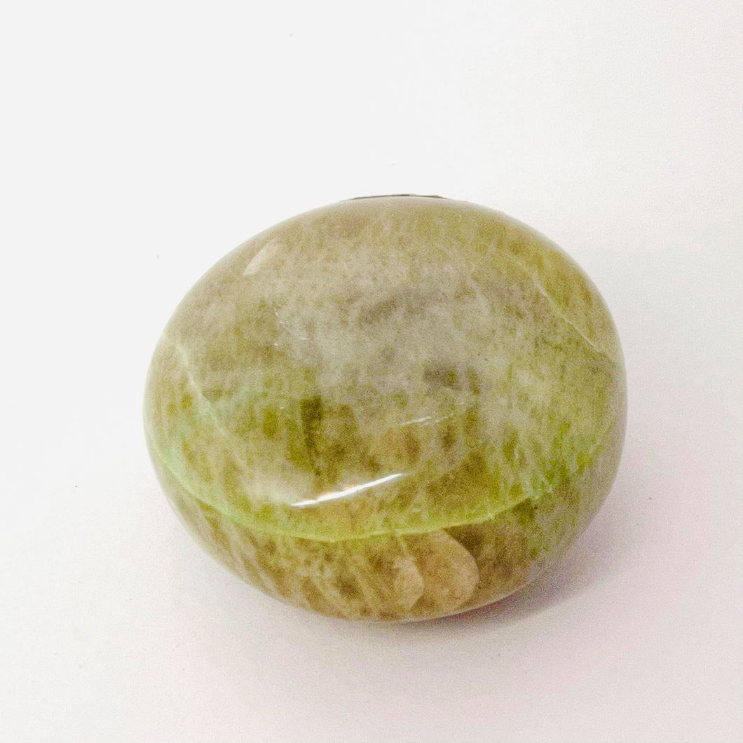 Green Moonstone Palm Stone #131