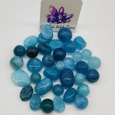 Aquamarine High Grade Polished Small Tumbles - 20g Bag