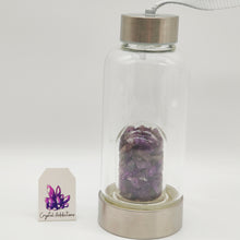 Load image into Gallery viewer, Amethyst Chip Water Bottle Small #15
