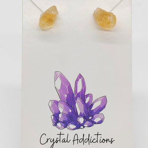 Citrine Raw Stud Earrings