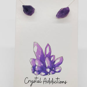 Amethyst Raw Stud Earrings