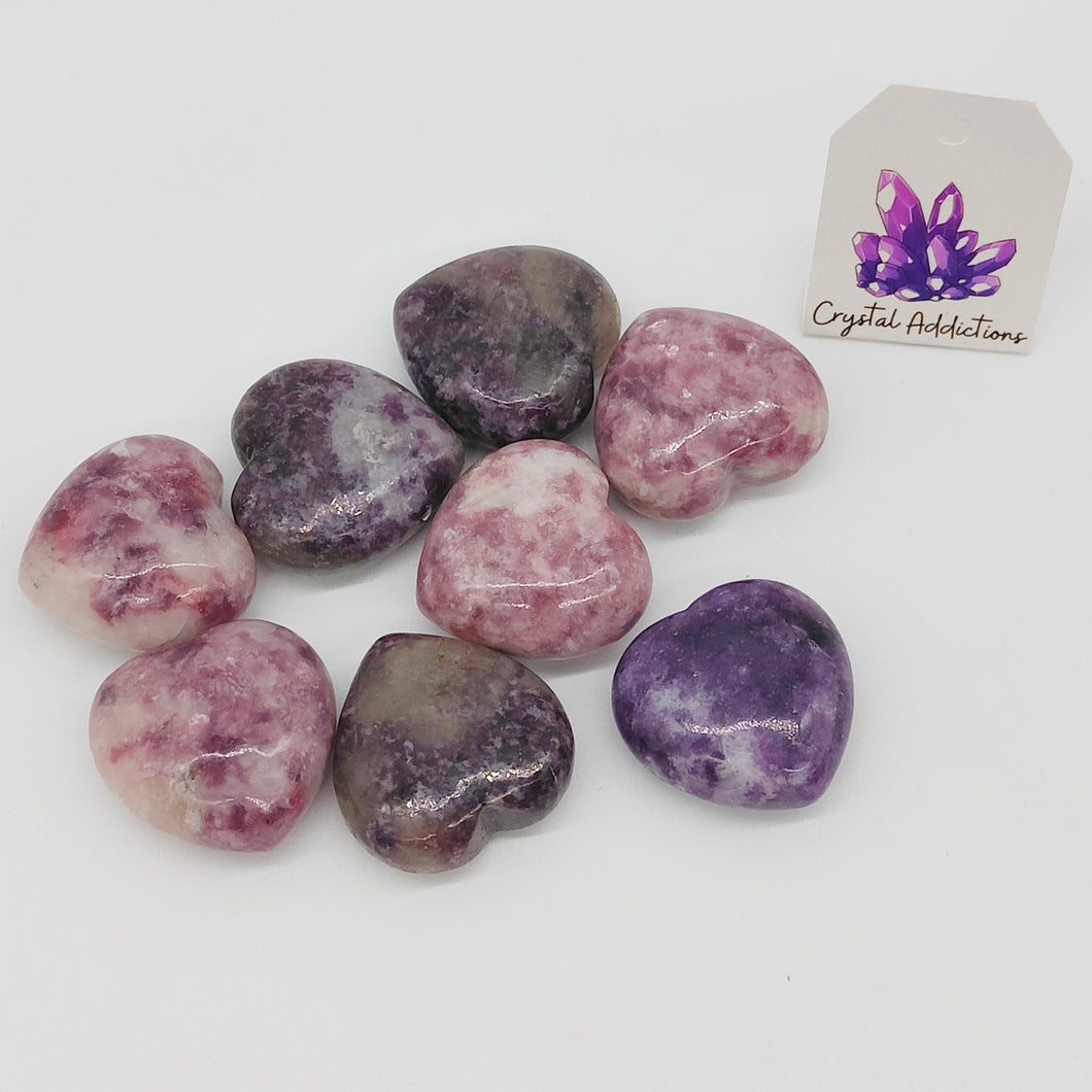 Lepidolite Medium Hearts