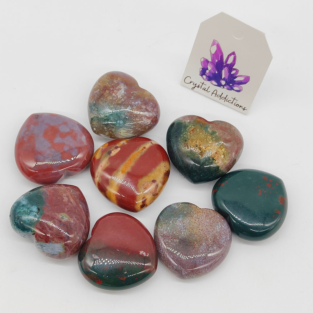 Ocean JasperMedium Hearts