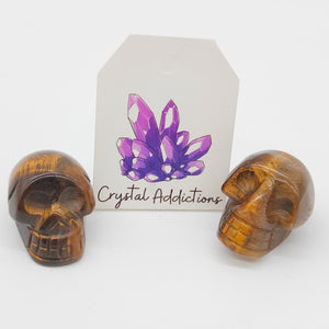 Tiger's Eye Mini Skulls