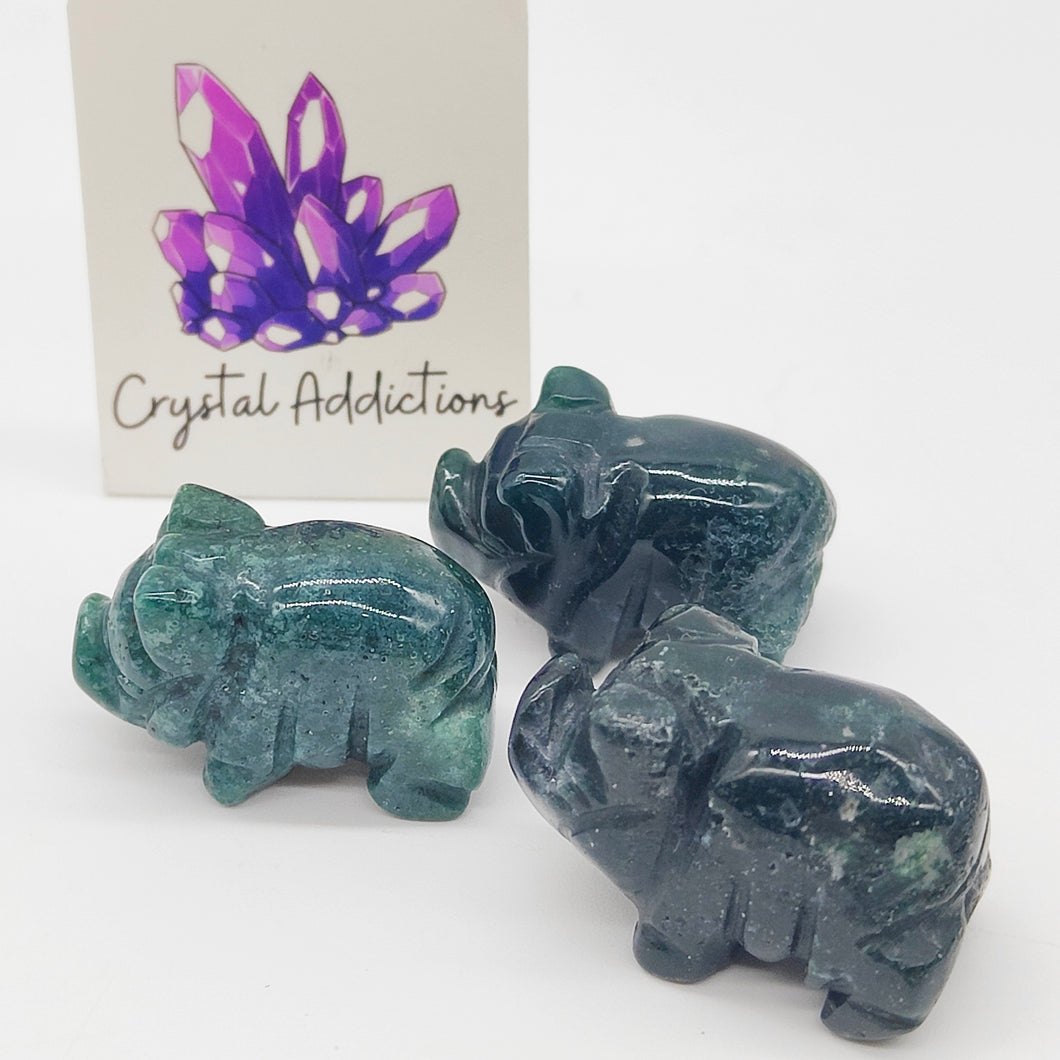 Moss Agate Mini Pigs