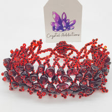 Load image into Gallery viewer, Garnet Beaded Wide Bracelet

