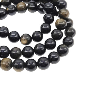 Golden Sheen Obsidian Bracelet
