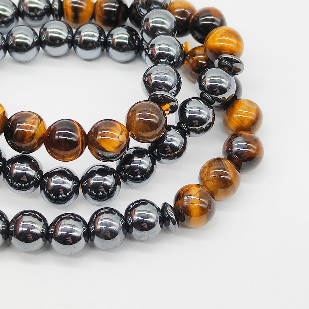 Hematite and Tigers Eye Bracelet