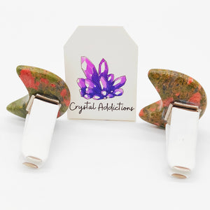 Crystal Car Vent Clips - Unakite Moons