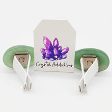 Load image into Gallery viewer, Crystal Car Vent Clips - Green Aventurine Teardrop
