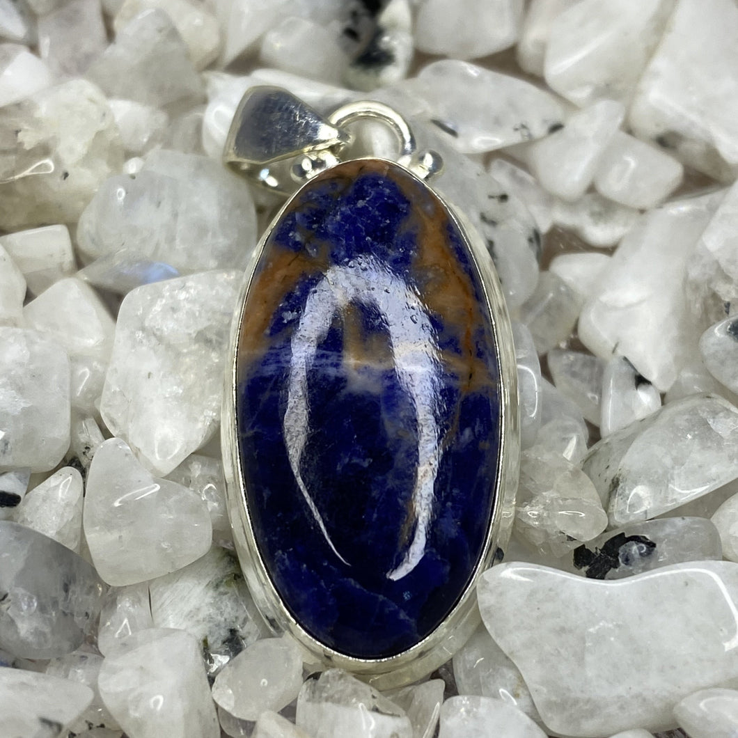 Sunset Sodalite Sterling Silver Pendant #109