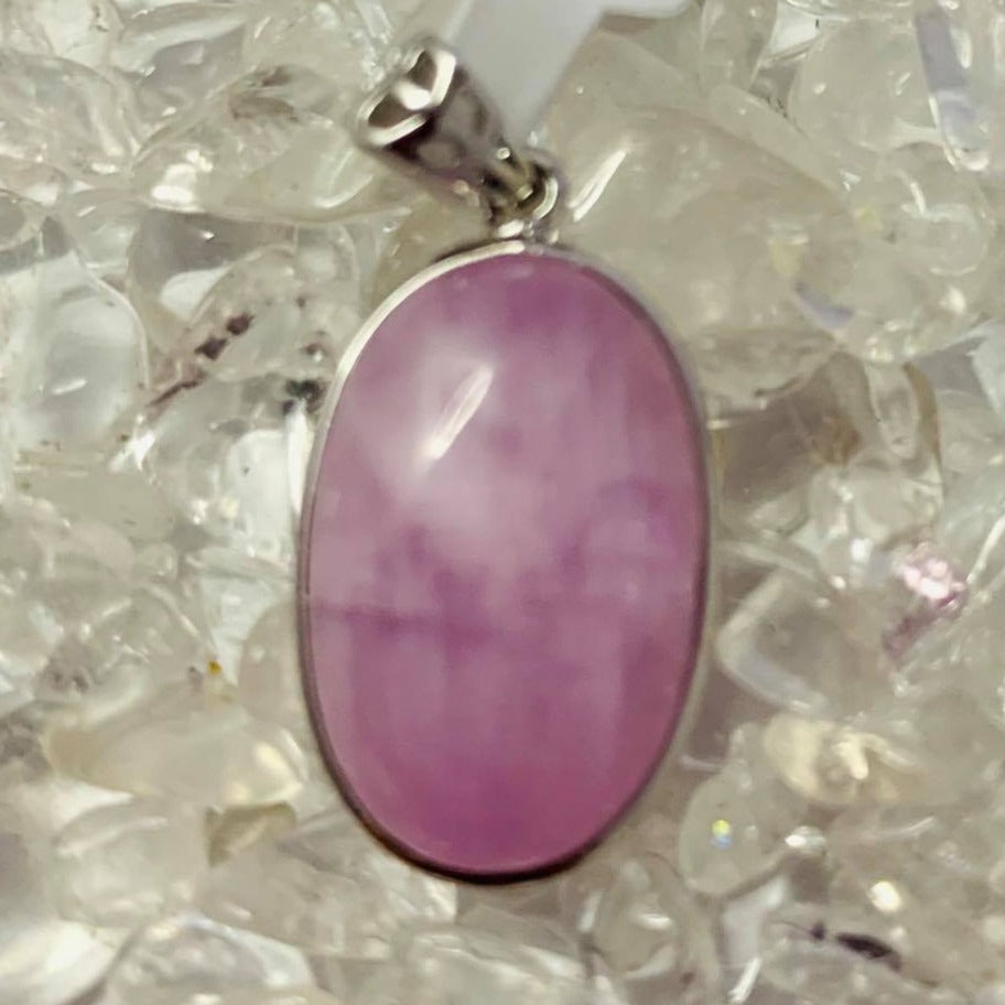 Kunzite Sterling Silver Pendant #40