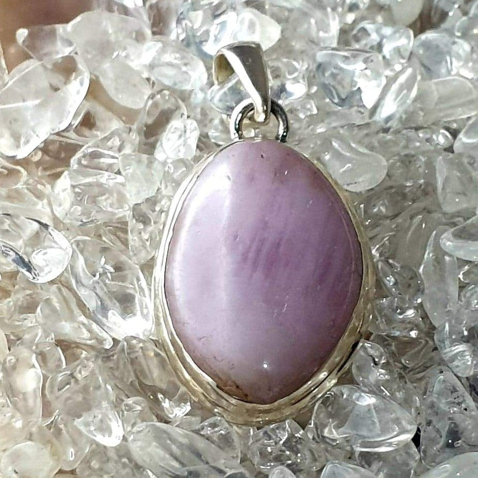 Kunzite Sterling Silver Pendant #58