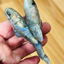 Load image into Gallery viewer, Labradorite Double Shark # 13
