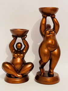 Lady Goddess Sitting Stand - Copper