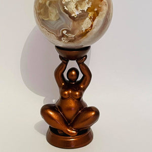 Lady Goddess Sitting Stand - Copper