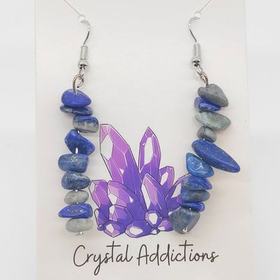 Lapis Lazuli Chip Earrings