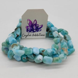 Larimar Polished Pebble Bracelet
