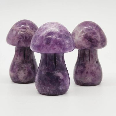 Lepidolite Medium Mushrooms