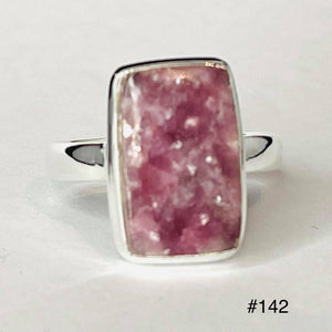 Lepidolite Rectangle Ring # 142