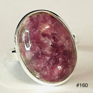 Lepidolite Oval Ring # 160