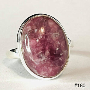 Lepidolite Oval Ring # 180