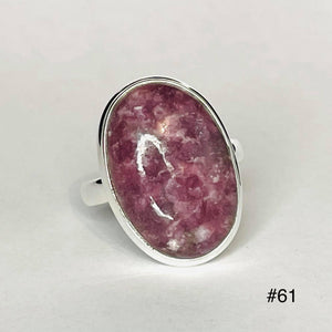 Lepidolite Oval Ring # 61