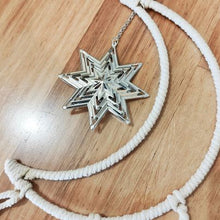 Load image into Gallery viewer, Macrame Moon Leaf Star Dream Catcher
